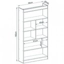 Ver imagem 3 de Kit 3 Estantes Multiuso para Livros 183x94cm Yescasa Branco