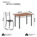 Ver imagem 3 de Conjunto de Mesa Tubular 100x60cm Tampo em MDF e 4 Cadeiras Dany Prata/Preto
