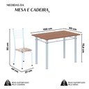 Ver imagem 3 de Conjunto de Mesa Tubular 100x60cm Tampo em MDF e 4 Cadeiras Dany Branco/Bege