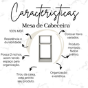 Ver mais imagens de Mesa de Cabeceira Pequena 2 Nichos em Mdf Plancasa:off White