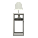 Ver imagem 2 de Mesa de Cabeceira Pequena 2 Nichos em Mdf Plancasa:off White