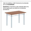 Ver mais imagens de Conjunto de Mesa Tubular 100x60cm Tampo em MDF e 4 Cadeiras Dany Branco/Arabesco