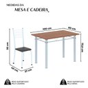 Ver imagem 3 de Conjunto de Mesa Tubular 100x60cm Tampo em MDF e 4 Cadeiras Dany Branco/Preto