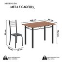 Ver imagem 3 de Conjunto de Mesa Tubular 100x60cm Tampo em MDF e 4 Cadeiras Dany Preto