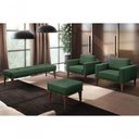 Ver imagem 5 de Conjunto - 2 Poltronas Bella Luxo Madeira Maciça Castellar Veludo Verde