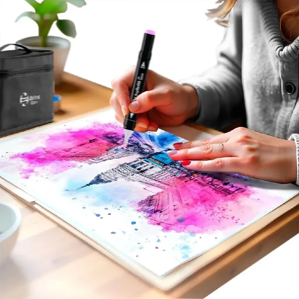 Ver imagem 4 de Kit 36 Canetas Marcadoras Ponta Dupla Arte Cor Criatividade