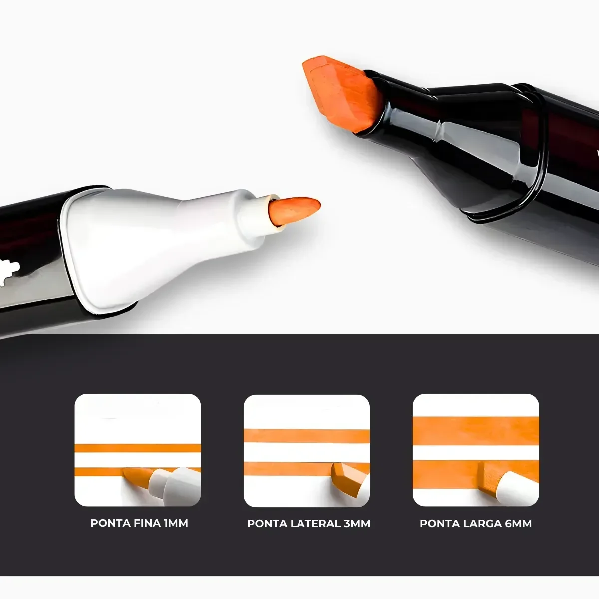 Ver imagem 7 de Kit 36 Canetas Marcadoras Ponta Dupla Arte Cor Criatividade