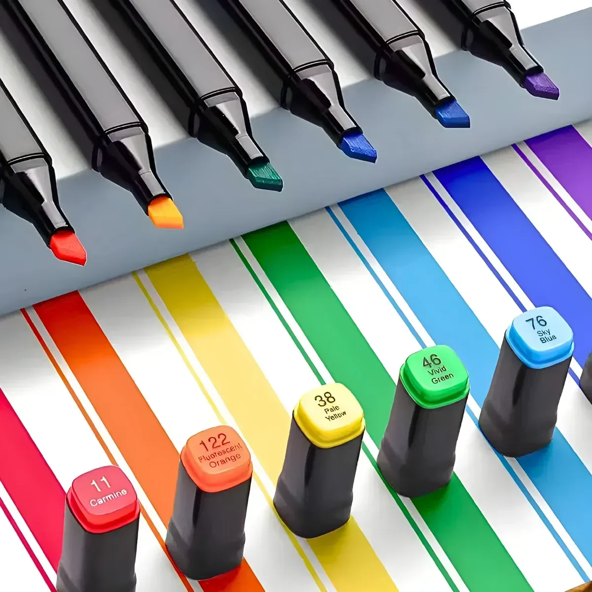 Ver imagem 3 de Kit 36 Canetas Marcadoras Ponta Dupla Arte Cor Criatividade