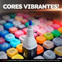 Ver imagem 5 de Kit 36 Canetas Marcadoras Ponta Dupla Arte Cor Criatividade