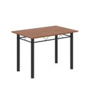 Ver imagem 4 de Conjunto de Mesa Tubular 100x60cm Tampo em MDF e 4 Cadeiras Dany Preto/Arabesco