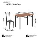 Ver imagem 3 de Conjunto de Mesa Tubular 100x60cm Tampo em MDF e 4 Cadeiras Dany Preto