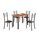 Ver imagem 2 de Conjunto de Mesa Tubular 100x60cm Tampo em MDF e 4 Cadeiras Dany Preto