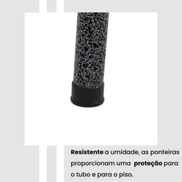 Conjunto de Mesa Tubular 120x75cm Tampo em Granito Topázio com 4 Cadeiras Iris - 10