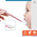 Ver imagem 4 de Colher Anatômica em Silicone Bebe Alimentação Papinha Rosa