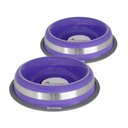 Ver imagem 1 de Kit 2 Comedouros Inox Prestige Roxo 210ml - Antiderrapante e Durável
