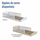 Ver imagem 5 de Cama Infantil Montessoriana de Solteiro Linha Encanto com Colchão Branco/Carvalho Araguaia
