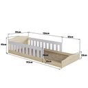 Ver imagem 7 de Cama Infantil Montessoriana de Solteiro Linha Encanto com Colchão Branco/Carvalho Araguaia