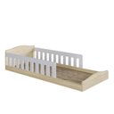 Ver imagem 3 de Cama Infantil Montessoriana de Solteiro Linha Encanto com Colchão Branco/Carvalho Araguaia