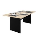 Ver imagem 3 de Mesa de Jantar 6 Lugares Cozinha 200x100cm Mdp Netmobil - Dubai/preto