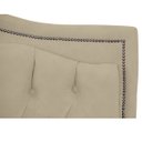 Ver imagem 3 de Cabeceira Casal Queen Estofada para Cama Box Maitê Veludo Bege