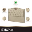 Ver imagem 5 de Cabeceira Casal Queen Estofada para Cama Box Maitê Veludo Bege