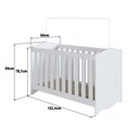 Ver imagem 4 de Conjunto Quarto de Bebê 1 Berço 1 Cômoda 4 Gavetas Trocador 1 Prateleira