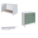 Ver imagem 3 de Conjunto Quarto de Bebê 1 Berço 1 Cômoda 4 Gavetas Trocador 1 Prateleira