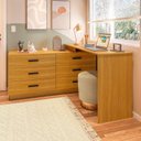 Ver imagem 4 de Cômoda com Escrivaninha em L com 6 Gavetas Leonie Yescasa