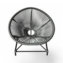 Ver imagem 2 de Cadeira Acapulco Alumínio Preto Corda Náutica Grafite