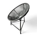 Ver imagem 1 de Cadeira Acapulco Alumínio Preto Corda Náutica Grafite