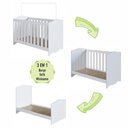 Ver mais imagens de Conjunto Quarto de Bebê 1 Berço 1 Cômoda Trocador 4 Gavetas 1 Prateleira Branco/Cinnamon