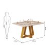 Conjunto Sala de Jantar Mesa Kiara 170cm Tampo MDF Pintura Quartzo com 6 Cadeiras Yasmin - 4