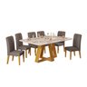 Conjunto Sala de Jantar Mesa Kiara 170cm Tampo MDF Pintura Quartzo com 6 Cadeiras Yasmin - 3