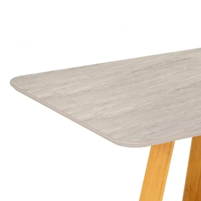 Conjunto Sala de Jantar Mesa Kiara 170cm Tampo MDF Pintura Quartzo com 6 Cadeiras Yasmin - 8