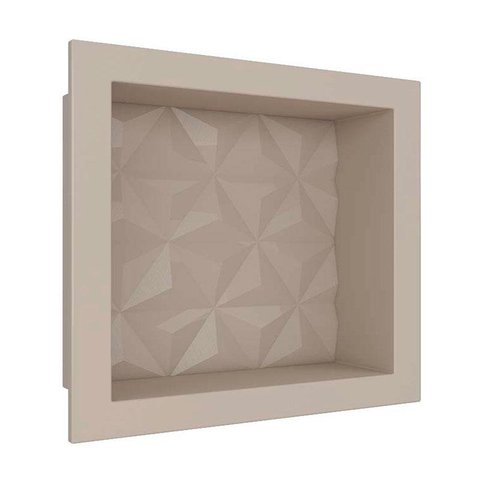 Nicho Para Banheiro 40x30x10 Mármore Sintético Cozimax Bege Textura