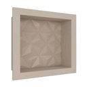 Ver imagem 1 de Nicho Para Banheiro 40x30x10 Mármore Sintético Cozimax Bege Textura
