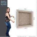 Ver imagem 2 de Nicho Para Banheiro 40x30x10 Mármore Sintético Cozimax Bege Textura