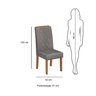 Conjunto Sala de Jantar Mesa Tampo de Vidro MDF Kiara com 6 Cadeiras Ayla - 4