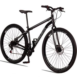 Bicicleta 29 Raider Sport Aço 21 Marchas Freio a Disco Preto+cinza