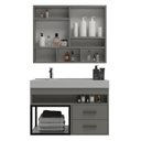 Ver imagem 2 de Conjunto Gabinete para Banheiro com Espelheira Avant 80