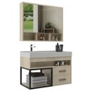 Ver imagem 1 de Conjunto Gabinete para Banheiro com Espelheira Avant 80 