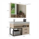 Ver imagem 4 de Conjunto Gabinete para Banheiro com Espelheira Avant 80 