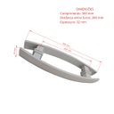 Ver imagem 3 de Puxador duplo curvo 30x20cm para porta de vidro e portão - Branco