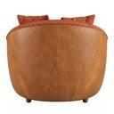 Ver imagem 6 de Poltrona Decorativa Maya Pes Madeira Linho Color Trend e Courino Tca 303 Tcs 727 Moll