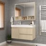 Conjunto Gabinete para Banheiro com Espelheira Orla 80 - 1