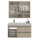 Ver imagem 2 de Conjunto Gabinete para Banheiro com Espelheira Orla 80