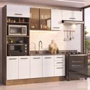 Ver imagem 1 de Armário de Cozinha Completa 270 cm Rustic/Branco Agata Madesa 13