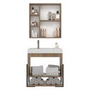 Ver imagem 2 de Conjunto Gabinete para Banheiro com Espelheira Maré 60