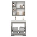 Ver imagem 2 de Conjunto Gabinete para Banheiro com Espelheira Maré 60