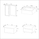 Ver imagem 4 de Kit Banheiro Modulado com Espelho Cuba e Gaveteiro Mármore Branco Tecno Mobili
